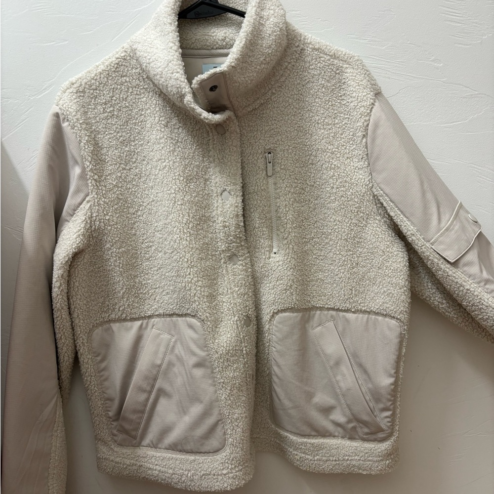 FLX Cream fuzzy jacket
